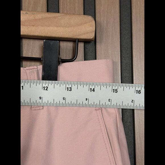 The Script Dress Pants 8 Womens Pink Fede Flat Front Stretch Trousers - Picture 3 of 8